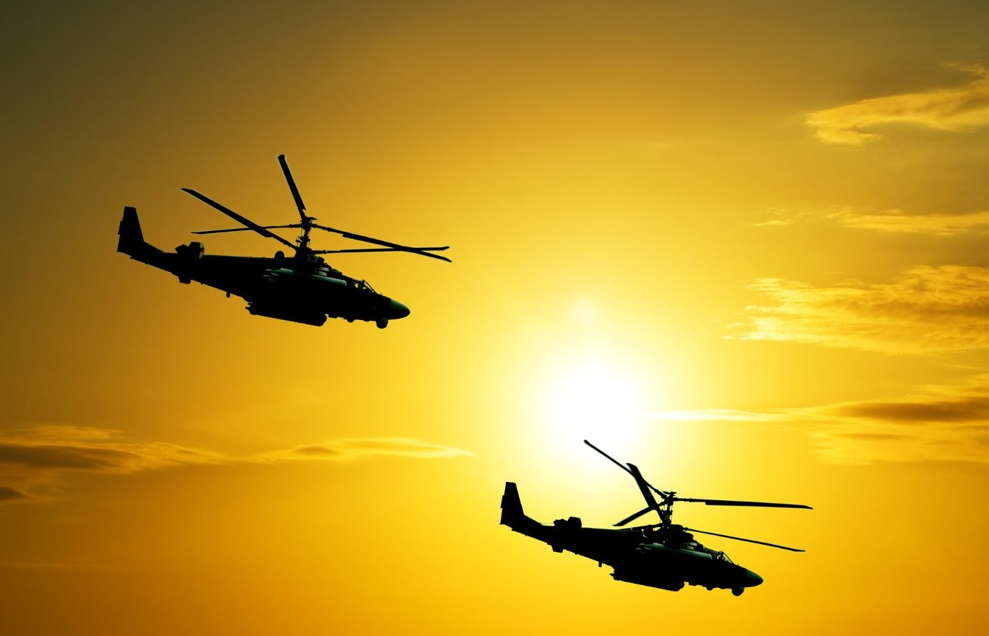 Photo of helicopters. Banner for DSM's security & defense industry page.